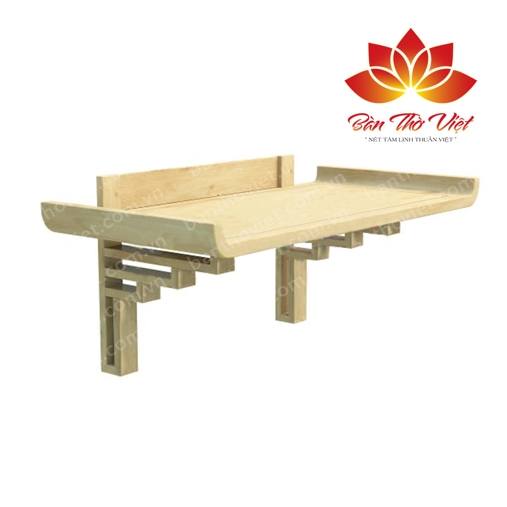 Mẫu bàn thờ treo tường bằng gỗ mít đẹp